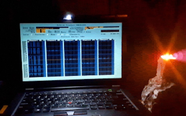 Studio during power outage